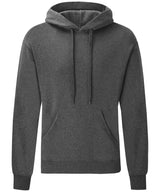 Fruit of the Loom Classic 80/20 Hooded Sweatshirt - Dark Heather Grey / S / Hoodies