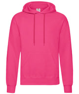 Fruit of the Loom Classic 80/20 Hooded Sweatshirt - Fuchsia / S / Hoodies