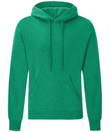 Fruit of the Loom Classic 80/20 Hooded Sweatshirt - Heather Green / S / Hoodies