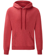 Fruit of the Loom Classic 80/20 Hooded Sweatshirt - Heather Red / S / Hoodies