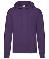 Fruit of the Loom Classic 80/20 Hooded Sweatshirt - Purple / S / Hoodies