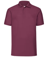 Fruit of the Loom 65/35 Polo Short Sleeve Shirt - Burgundy / S - Shirts