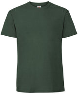 Fruit of the Loom Iconic 195 ringspun premium T Bottle Green - S - T-Shirts