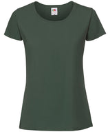 Fruit of the Loom Womens Iconic 195 ringspun premium t-shirt Bottle Green - XS - T-Shirts