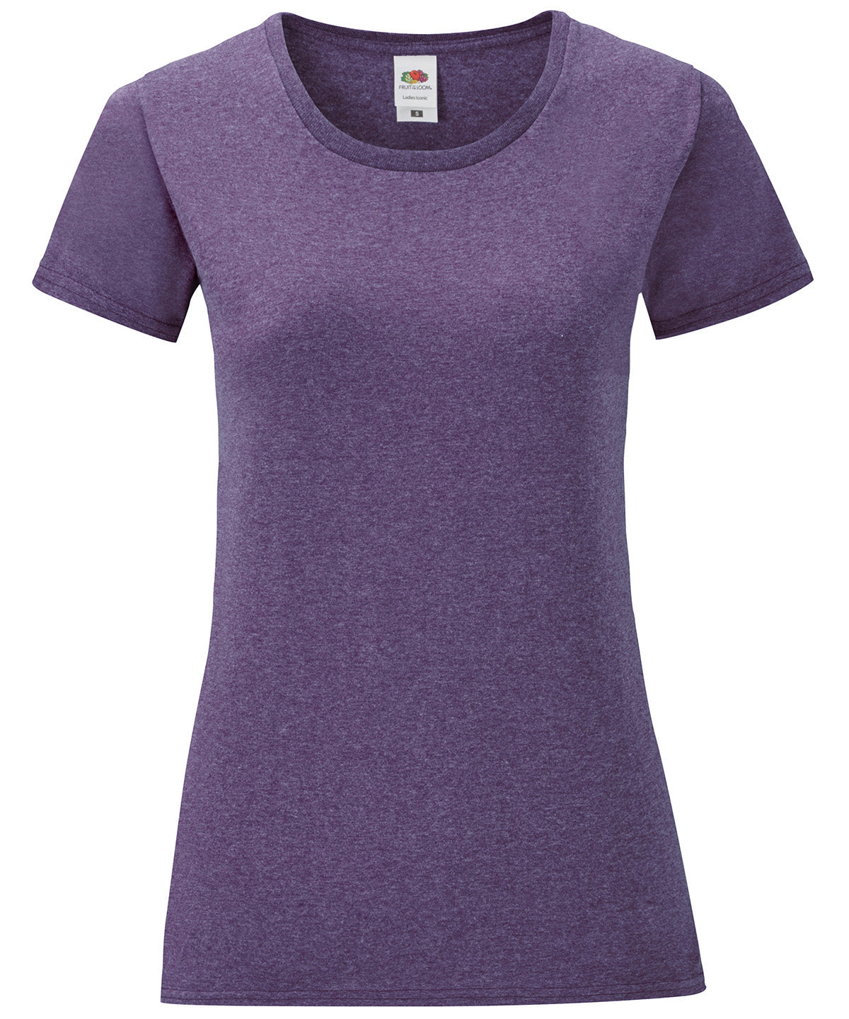 Fruit of the Loom Womens iconic T Heather Purple