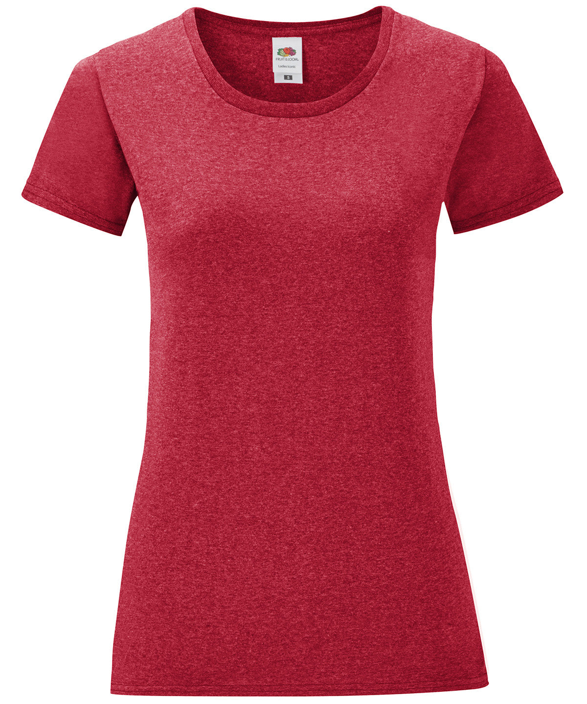 Fruit of the Loom Womens iconic T Heather Red