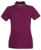 Fruit of the Loom Women’s Premium Polo Shirt - Burgundy / S - Shirts