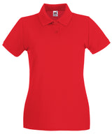 Fruit of the Loom Women’s Premium Polo Shirt - Red / XS - Shirts