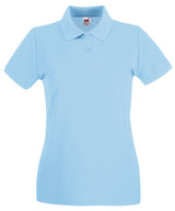 Fruit of the Loom Women’s Premium Polo Shirt - Sky Blue / XS - Shirts
