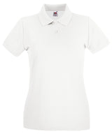 Fruit of the Loom Women’s Premium Polo Shirt - White / XS - Shirts