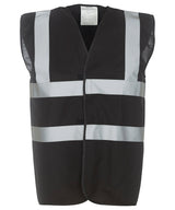Yoko Hi-Vis 2-Band-And-Braces Waistcoat - Black / S - Vest: Yellow