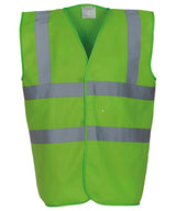 Yoko Hi-Vis 2-Band-And-Braces Waistcoat - Lime / S - Vest: Yellow