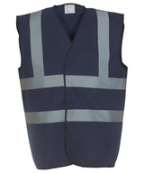 Yoko Hi-Vis 2-Band-And-Braces Waistcoat - Navy / S - Vest: Yellow