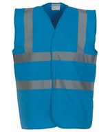 Yoko Hi-Vis 2-Band-And-Braces Waistcoat - Sapphire / S - Vest: Yellow