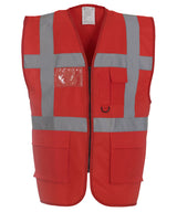Yoko Multifunctional Executive Hi-Vis Waistcoat - Red / S - Vest
