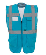 Yoko Multifunctional Executive Hi-Vis Waistcoat - Sapphire / S - Vest