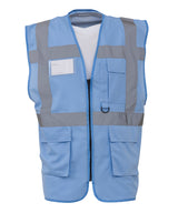 Yoko Multifunctional Executive Hi-Vis Waistcoat - Sky / S - Vest