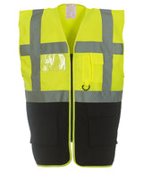 Yoko Multifunctional Executive Hi-Vis Waistcoat - Yellow/Black / S - Vest