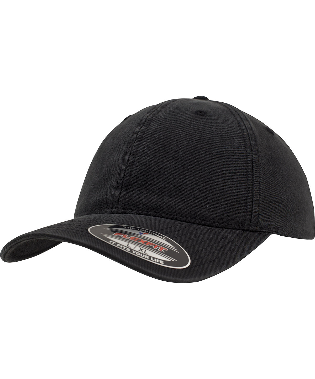 Flexfit by Yupoong garment washed cotton dad hat - Black / S/M - Caps