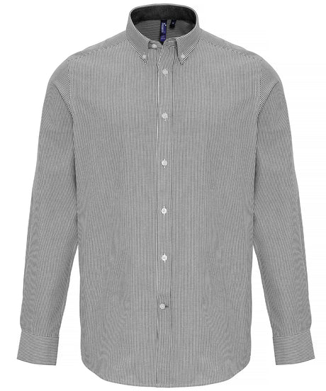 Premier Cotton-rich Oxford stripes shirt