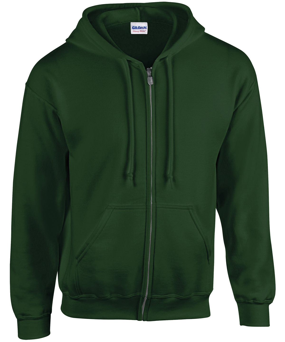 Gildan Heavy Blend full zip hooded sweatshirt Forest