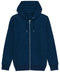 Stanley/Stella Cultivator, Unisex Iconic Zip-Thru Hoodie Sweatshirt  Black Heather Blue