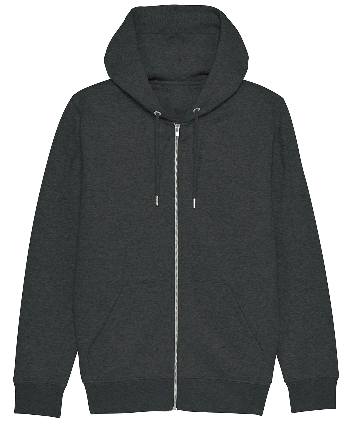 Stanley/Stella Cultivator, Unisex Iconic Zip-Thru Hoodie Sweatshirt  Dark Heather Grey