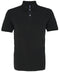 Asquith & Fox Mens polo Heather Black