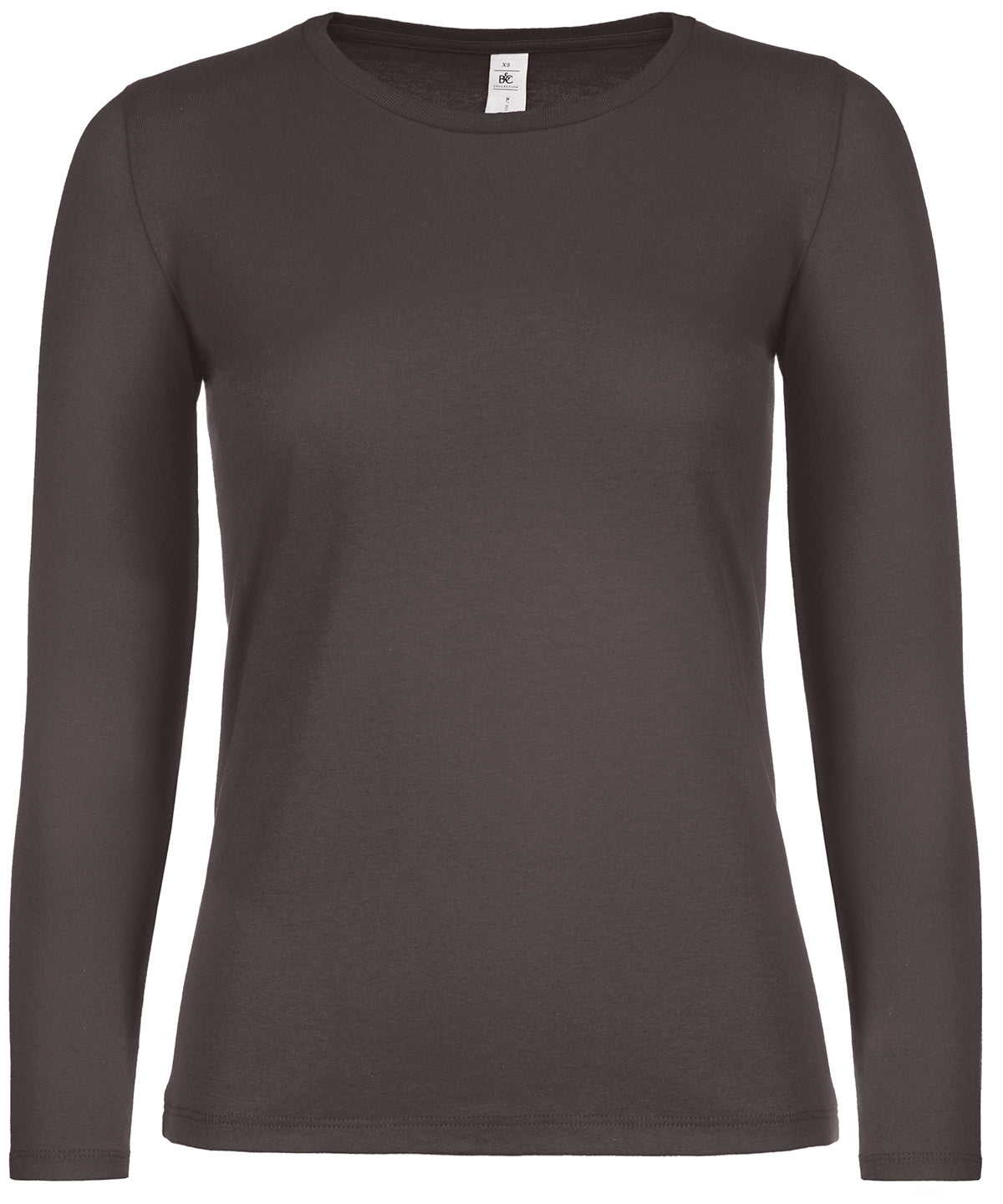B&C Collection E150 Long Sleeve T-Shirts - Bear Brown / XS / Women