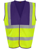 ProRTX High Visibility Waistcoat Unisex - HV Yellow/Purple / S - Safety Vests