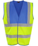 ProRTX High Visibility Waistcoat Unisex - HV Yellow/Royal Blue / S - Safety Vests