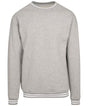 Build Your Brand College Sweat Crew - Heather Grey/White / S - Sweatshirts