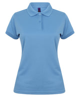 Henbury Women’s Coolplus Polo Shirt Short Sleeve - Mid Blue / XS - Shirts
