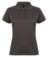 Henbury Women’s Coolplus Polo Shirt Short Sleeve - Heather Charcoal / XS - Shirts