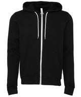 Bella Canvas Unisex Polycotton Fleece Full-Zip Hoodie - DTG Black / XS - Hoodies