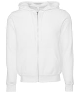 Bella Canvas Unisex Polycotton Fleece Full-Zip Hoodie - DTG White / XS - Hoodies