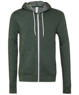 Bella Canvas Unisex Polycotton Fleece Full-Zip Hoodie - Heather Forest / XS - Hoodies