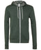 Bella Canvas Unisex polycotton fleece full-zip hoodie Heather Forest
