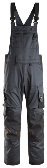Snickers 6051 Allroundwork Stretch Bib & Brace Steel grey\Black - 30R (44) - Bib´n brace