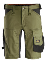 Snickers 6143 Allroundwork Stretch Shorts Khaki Green\Black - 30R (44)