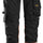 Snickers 6234 Hi-vis Class 1 Stretch Trousers Holster pocket Black/Orange - Regular / 30 (44)