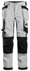 Snickers 6247 Allroundwork Womens Stretch Trousers Holster pocket White\Black