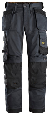 Snickers 6251 Allroundwork Stretch Loose Fit Trousers Holster pocket Steel grey\Black - Regular / 30 (44)
