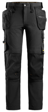 Snickers 6271 Allroundwork Stretch Trousers Holster pocket Black\Black - Short / 35 (100)