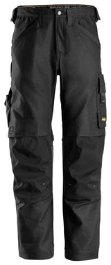 Snickers 6324 Allroundwork Canvas Strtch Trouser Black\Black - Regular / 30 (44) - Trousers
