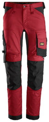 Snickers 6341 Allroundwork Stretch Trousers Chili red\Black - Regular / 30 (44)