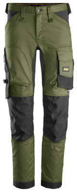 Snickers 6341 Allroundwork Stretch Trousers Khaki Green\Black - Regular / 30 (44)