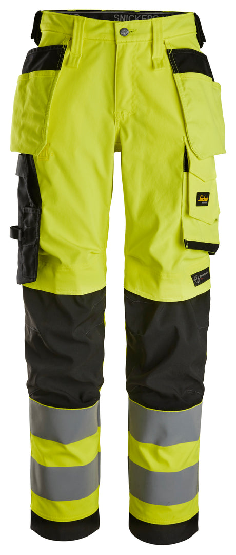 Snickers 6743 Hi-vis Class 2 Womens Stretch Trouser Holster Pockets