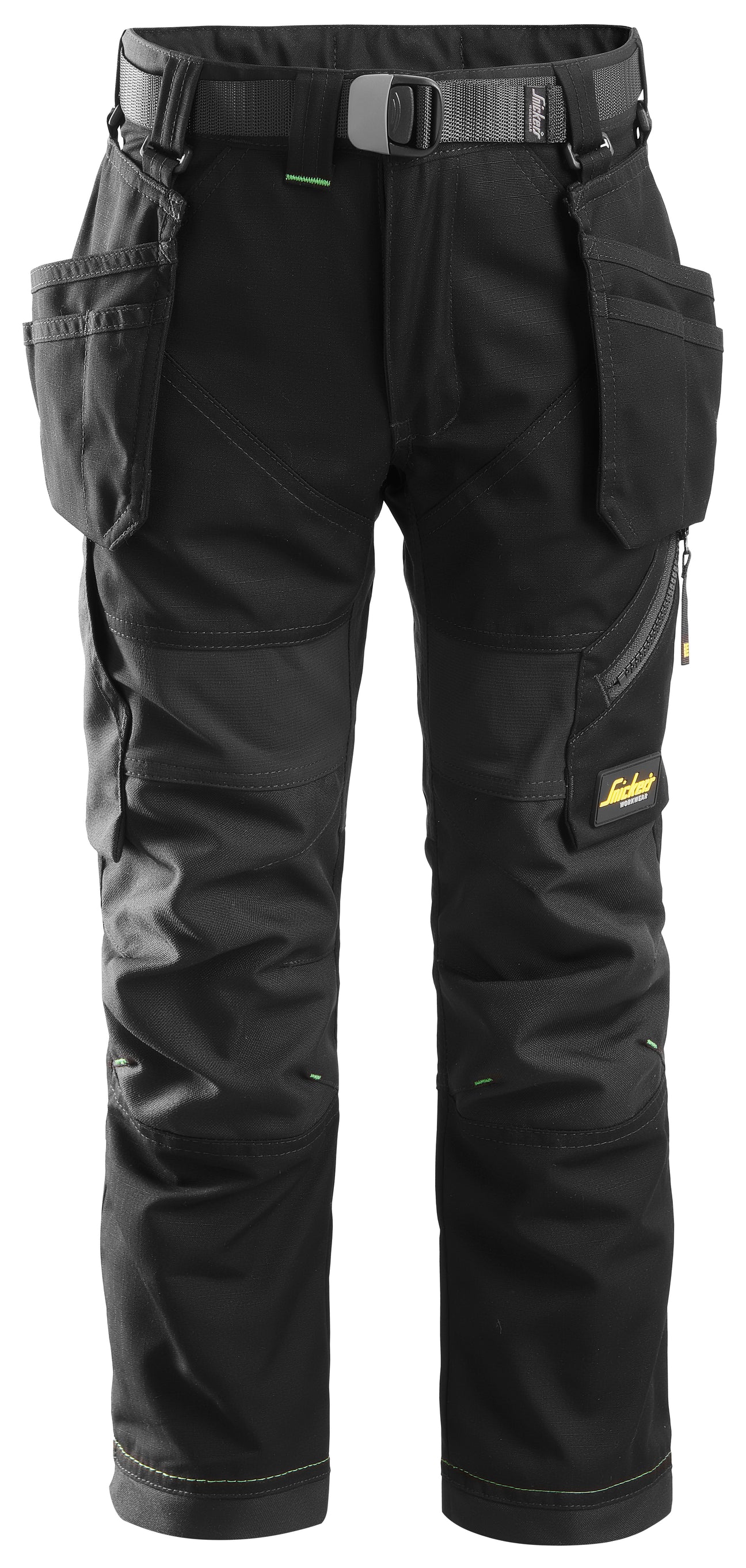 Snickers 7505 Flexiwork Junior Trousers Black\Black - Regular / 2/3 Years (98)