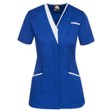 ORN 8200 - Tonia V-Neck Tunic Royal - White - 6 - Healthcare